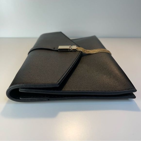 NWT VIETA ELLIANA BLACK FOLD-OVER CLUTCH - Picture 5 of 11